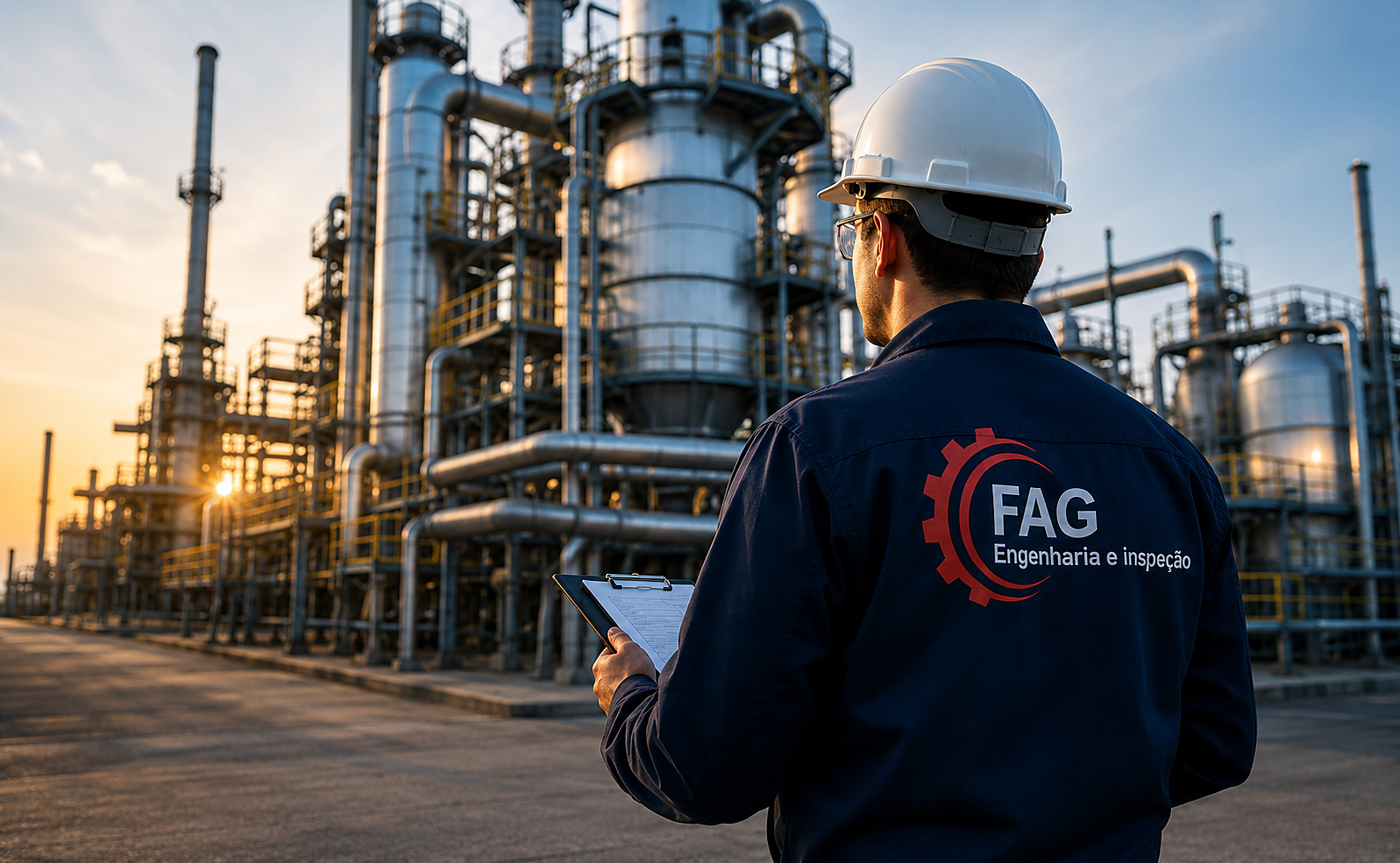 Profissional da FAG em planta industrial